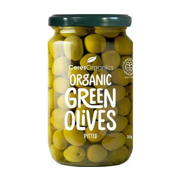 Ceres Organics Green Pitted Olives 315g